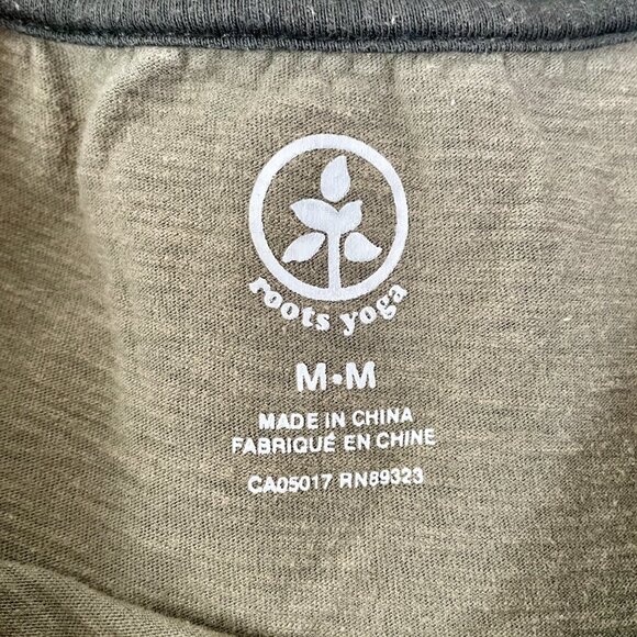 Women's Roots Yoga Cotton Tunic Top, Sage Green, Size M - Picture 7 of 9